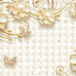 KACPER 3D FLOWER Wallpaper for wall Premium quality 3D PVC Coated Washable Wallpaper