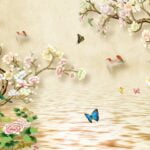 KACPER 3D FLOWER Wallpaper for wall Premium quality 3D PVC Coated Washable Wallpaper