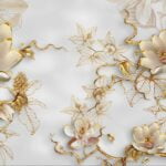KACPER 3D FLOWER Wallpaper for wall Premium quality 3D PVC Coated Washable Wallpaper