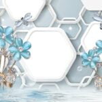 KACPER 3D FLOWER Wallpaper for wall Premium quality 3D PVC Coated Washable Wallpaper