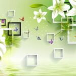 KACPER 3D FLOWER Wallpaper for wall Premium quality 3D PVC Coated Washable Wallpaper