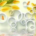 KACPER 3D FLOWER Wallpaper for wall Premium quality 3D PVC Coated Washable Wallpaper