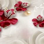 KACPER 3D FLOWER Wallpaper for wall Premium quality 3D PVC Coated Washable Wallpaper