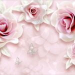 KACPER 3D FLOWER Wallpaper for wall Premium quality 3D PVC Coated Washable Wallpaper