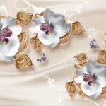 KACPER 3D FLOWER Wallpaper for wall Premium quality 3D PVC Coated Washable Wallpaper