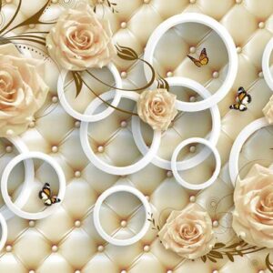 KACPER 3D FLOWER Wallpaper for wall Premium quality 3D PVC Coated Washable Wallpaper