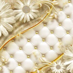 KACPER 3D FLOWER Wallpaper for wall Premium quality 3D PVC Coated Washable Wallpaper