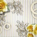 KACPER 3D FLOWER Wallpaper for wall Premium quality 3D PVC Coated Washable Wallpaper