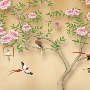 KACPER 3D FLOWER Wallpaper for wall Premium quality 3D PVC Coated Washable Wallpaper