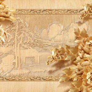 KACPER 3D FLOWER Wallpaper for wall Premium quality 3D PVC Coated Washable Wallpaper