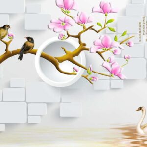 KACPER 3D FLOWER Wallpaper for wall Premium quality 3D PVC Coated Washable Wallpaper