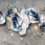 KACPER 3D FLOWER Wallpaper for wall Premium quality 3D PVC Coated Washable Wallpaper