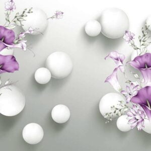 KACPER 3D FLOWER Wallpaper for wall Premium quality 3D PVC Coated Washable Wallpaper