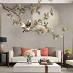 KACPER 3D FLOWER Wallpaper for wall Premium quality 3D PVC Coated Washable Wallpaper