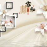 KACPER 3D FLOWER Wallpaper for wall Premium quality 3D PVC Coated Washable Wallpaper