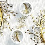 KACPER 3D FLOWER Wallpaper for wall Premium quality 3D PVC Coated Washable Wallpaper (o