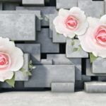 KACPER 3D FLOWER Wallpaper for wall Premium quality 3D PVC Coated Washable Wallpaper