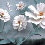 KACPER 3D FLOWER Wallpaper for wall Premium quality 3D PVC Coated Washable Wallpaper