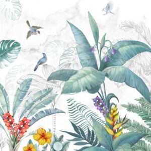 KACPER 3D FLOWER Wallpaper for wall Premium quality 3D PVC Coated Washable Wallpaper
