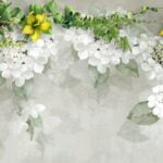 KACPER 3D FLOWER Wallpaper for wall Premium quality 3D PVC Coated Washable Wallpaper