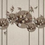 KACPER 3D flower  Wallpaper for wall Premium quality 3D PVC Coated Washable Wallpaper