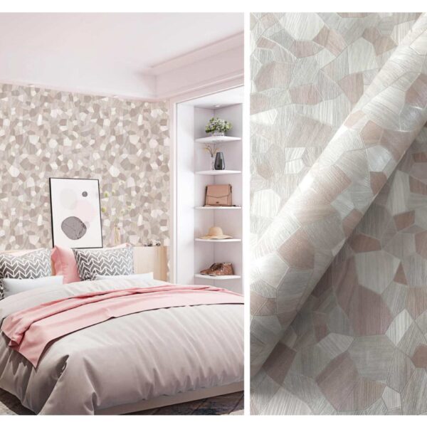 LOOKS Luxurious Wallcovering Wallpaper For Wall Living Room PVC Coated Washable Wallpaper Bedroom Wallpaper Kacper Wallpaper Taxture Peach Wallpaper PATTERN NO- RD000558