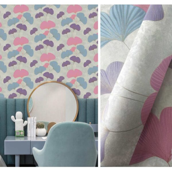 LOOKS Luxurious Wallcovering Wallpaper For Wall Living Room PVC Coated Washable Wallpaper Bedroom Wallpaper Kacper Wallpaper Leaf Pink Wallpaper  PATTERN NO-RD000561