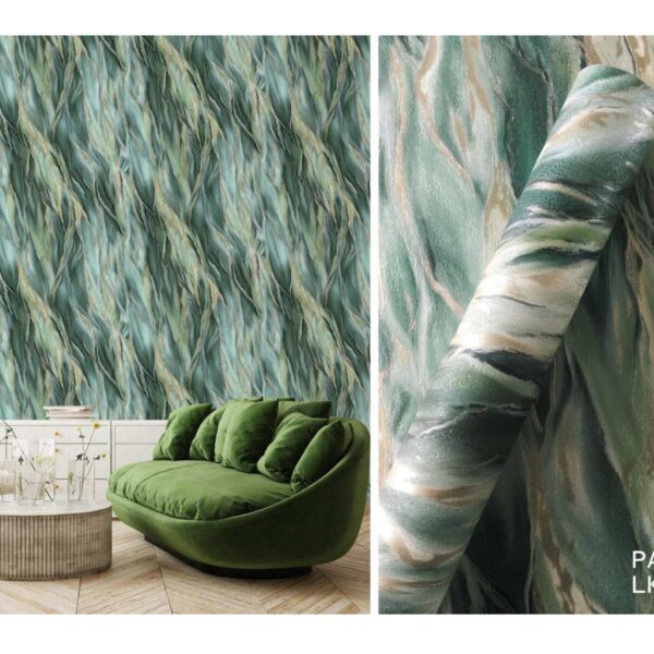 LOOKS Luxurious Wallcovering Wallpaper For Wall Living Room PVC Coated Washable Wallpaper Bedroom Wallpaper Kacper Wallpaper 3D Green Wallpaper PATTERN NO - 000509
