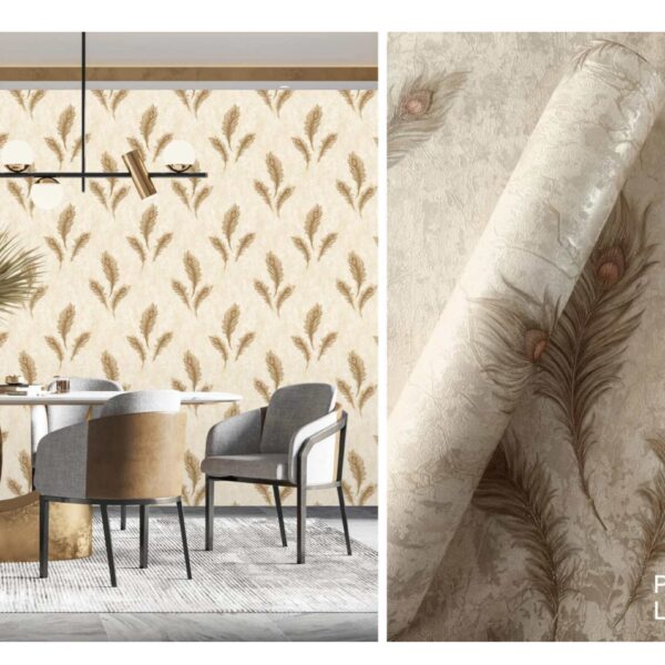 LOOKS Luxurious Wallcovering Wallpaper For Wall Living Room PVC Coated Washable Wallpaper Bedroom Wallpaper Kacper Wallpaper Peacock Goldern Wallpaper PATTERN NO-RD000501