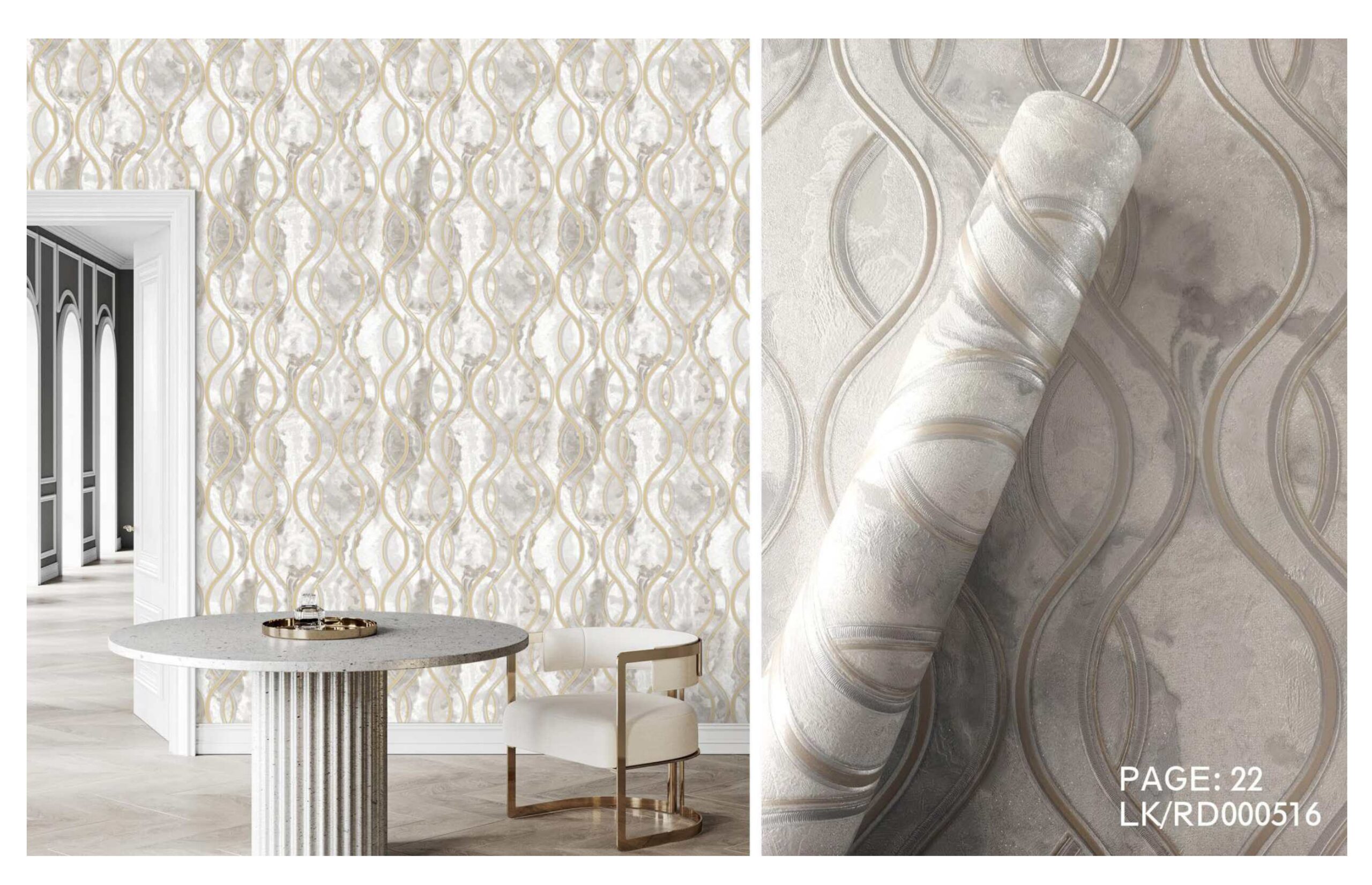 LOOKS luxurious wallpaper_page-0025 LOOKS Luxurious Wallcovering Wallpaper For Wall Living Room PVC Coated Washable Wallpaper Bedroom Wallpaper Kacper Wallpaper 3D Cream Wallpaper PAPPERN NO- RD000516 - Image 1