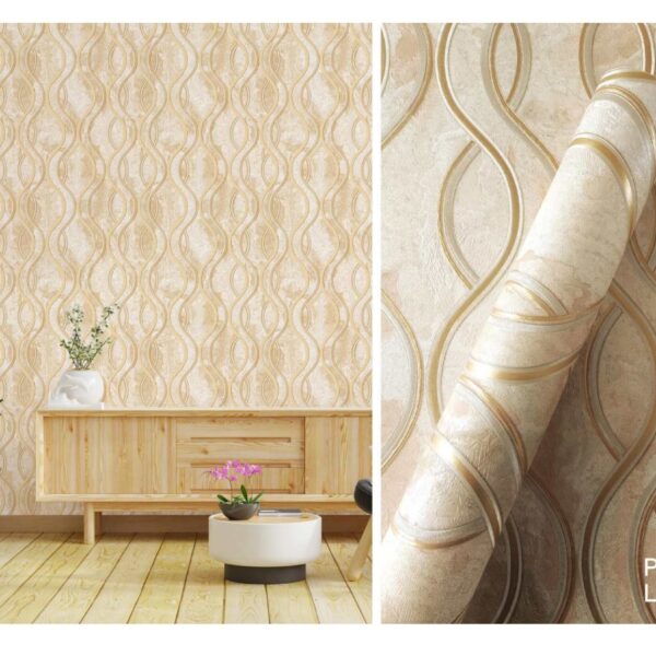 LOOKS Luxurious Wallcovering Wallpaper For Wall Living Room PVC Coated Washable Wallpaper Bedroom Wallpaper Kacper Wallpaper 3D Goldren Wallpaper PATTERN NO- RD000517