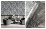 LOOKS Luxurious Wallcovering Wallpaper For Wall Living Room PVC Coated Washable Wallpaper Bedroom Wallpaper Kacper Wallpaper Leaf Grey Wallpaper  PATTERN NO- RD000525