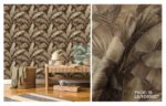 LOOKS Luxurious Wallcovering Wallpaper For Wall Living Room PVC Coated Washable Wallpaper Bedroom Wallpaper Kacper Wallpaper Leaf Brown Wallpaper PATTERN NO - RD000527