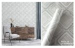 LOOKS Luxurious Wallcovering Wallpaper For Wall Living Room PVC Coated Washable Wallpaper Bedroom Wallpaper Kacper Wallpaper Geometric Cream Wallpaper PATTERN NO - RD000530