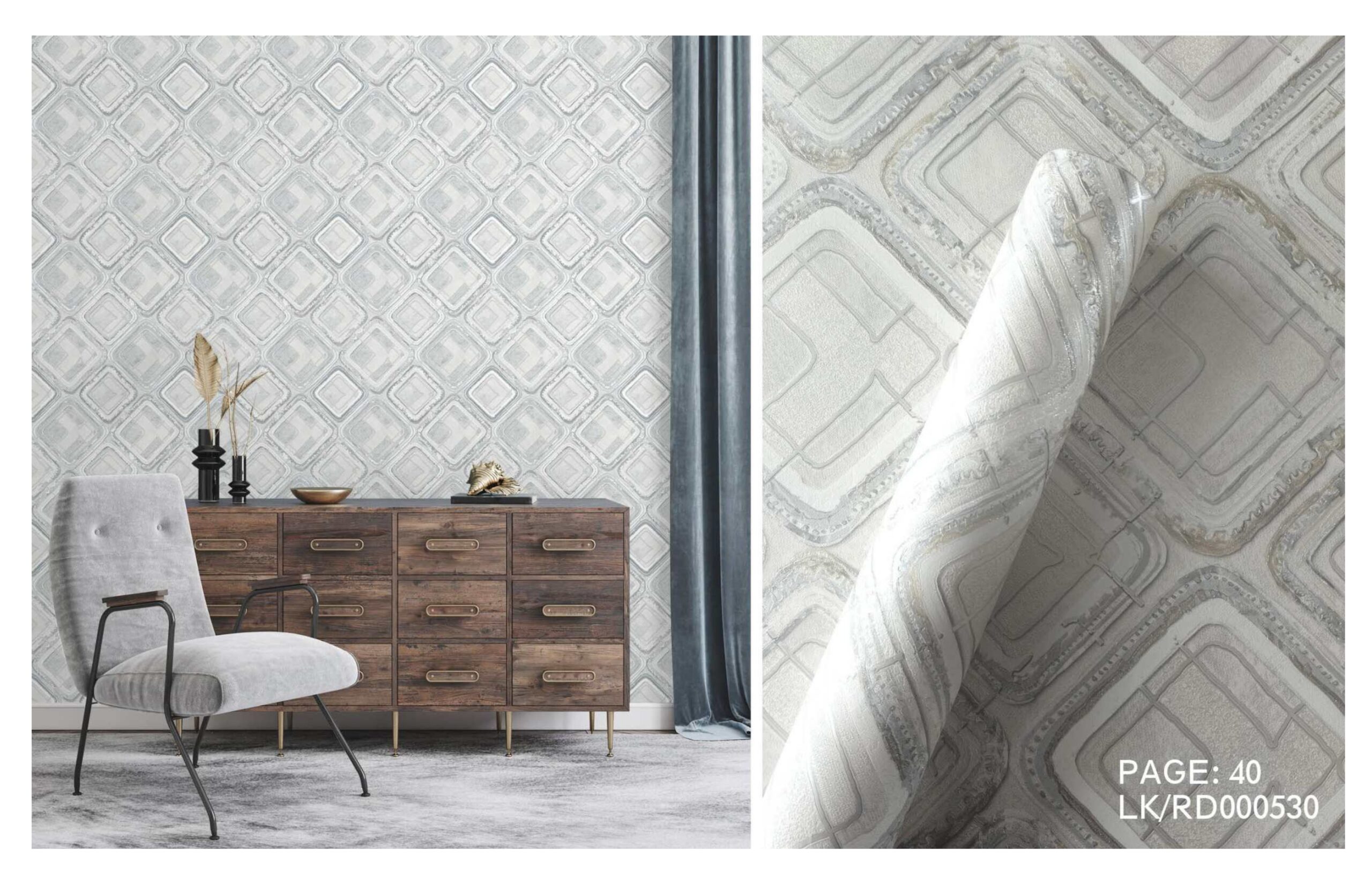 LOOKS luxurious wallpaper_page-0043 LOOKS Luxurious Wallcovering Wallpaper For Wall Living Room PVC Coated Washable Wallpaper Bedroom Wallpaper Kacper Wallpaper Geometric Cream Wallpaper PATTERN NO - RD000530 - Image 1