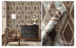 LOOKS Luxurious Wallcovering Wallpaper For Wall Living Room PVC Coated Washable Wallpaper Bedroom Wallpaper Kacper Wallpaper Geometrical 3D Brown Wallpaper PATTERN NO - RD000535