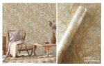 LOOKS Luxurious Wallcovering Wallpaper For Wall Living Room PVC Coated Washable Wallpaper Bedroom Wallpaper Kacper Wallpaper 3D Texture Goldern colour Wallpaper PATTERN NO - RD000545