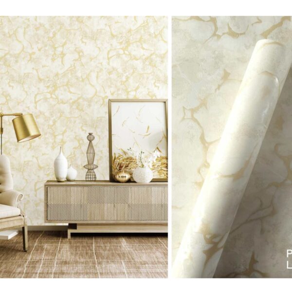 LOOKS Luxurious Wallcovering Wallpaper For Wall Living Room PVC Coated Washable Wallpaper Bedroom Wallpaper Kacper Wallpaper 3D Texture Goldern colour Wallpaper PATTERN NO - RD000566
