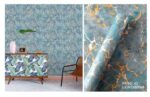 LOOKS Luxurious Wallcovering Wallpaper For Wall Living Room PVC Coated Washable Wallpaper Bedroom Wallpaper Kacper Wallpaper 3D Texture Blue colour Wallpaper PATTERN NO - RD000568