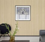 Miraz Wallpaper For Wall 3D- Wallpaper  Living Room Bed Room Wallpaper wooden strap Design Rose Gold  Colour Wallpaper Roll Size 53cmx950cm=55square Ft In 1roll Under 749 Per Roll Pattern No-BA2049