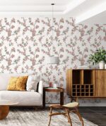 Miraz Wallpaper For Wall 3D- Wallpaper  Living Room Bed Room Wallpaper Floral Design Baby Pink Colour Wallpaper Roll Size 53cmx950cm=55square Ft In 1roll Under 749 Per Roll Pattern No-BA2010