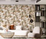 Miraz Wallpaper For Wall 3D- Wallpaper  Living Room Bed Room Wallpaper Floral  Design Dark Goldern Colour Wallpaper Roll Size 53cmx950cm=55square Ft In 1roll Under 749 Per Roll Pattern No-BA2025