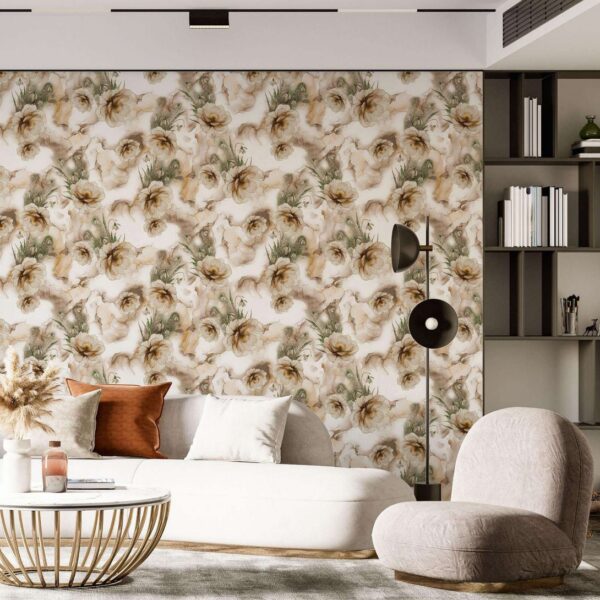 Miraz Wallpaper For Wall 3D- Wallpaper  Living Room Bed Room Wallpaper Floral  Design Dark Goldern Colour Wallpaper Roll Size 53cmx950cm=55square Ft In 1roll Under 749 Per Roll Pattern No-BA2025