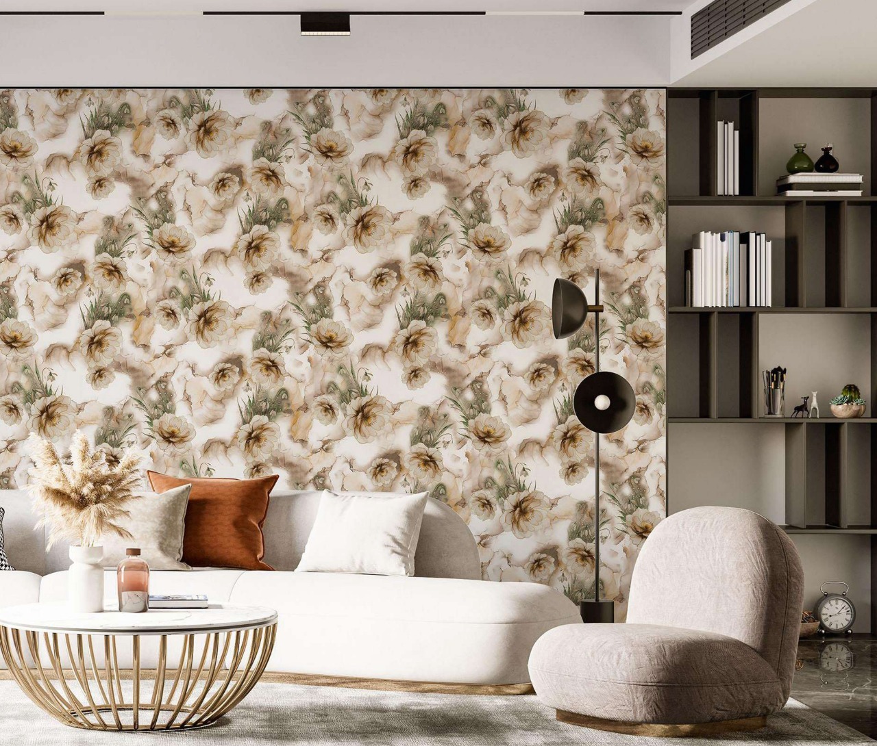 miraz wallpaper kacper wallpaper (17) Miraz Wallpaper For Wall 3D- Wallpaper Living Room Bed Room Wallpaper Floral Design Dark Goldern Colour Wallpaper Roll Size 53cmx950cm=55square Ft In 1roll Under 749 Per Roll Pattern No-BA2025 - Image 1