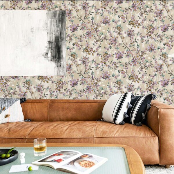 Miraz Wallpaper For Wall 3D- Wallpaper  Living Room Bed Room Wallpaper Floral  Design Pink Colour Wallpaper Roll Size 53cmx950cm=55square Ft In 1roll Under 749 Per Roll Pattern No-BA2025