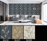 Miraz Wallpaper For Wall 3d- Wallpaper  Living Room Bed Room Wallpaper Leaf Design Brown Colour Wallpaper Roll Size 53cmx950cm=55square Ft In 1roll Under 749 Per Roll Pattern No-BA2037 - Image 3