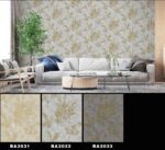 Miraz Wallpaper For Wall 3D- Wallpaper  Living Room Bed Room Wallpaper Leaf Dark Goldern Colour Wallpaper Roll Size 53cmx950cm=55square Ft In 1roll Under 749 Per Roll Pattern No-BA2031 - Image 3