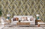 Miraz Wallpaper For Wall 3d- Wallpaper  Living Room Bed Room Wallpaper Geometrical Design Multi Brown Colour Wallpaper Roll Size 53cmx950cm=55square Ft In 1roll Under 749 Per Roll Pattern No-BA2024