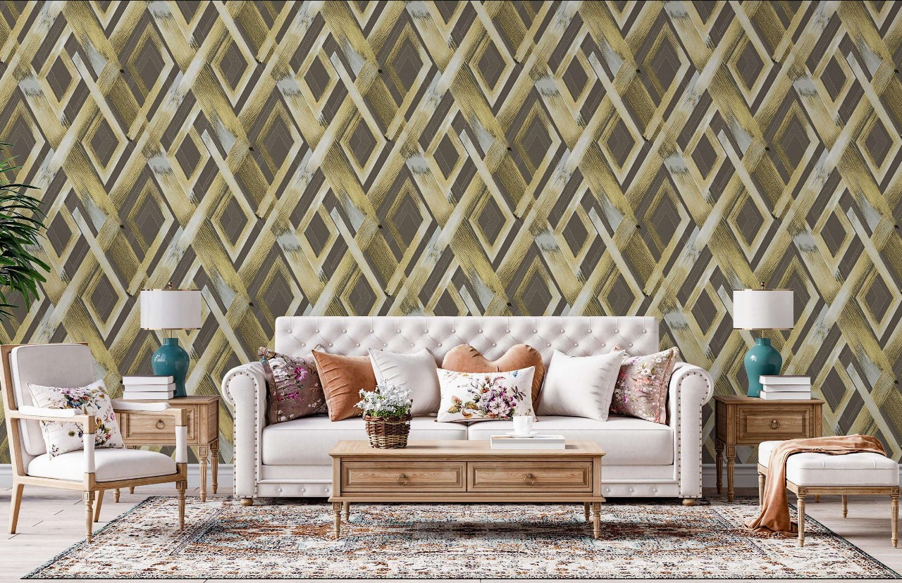 miraz wallpaper kacper wallpaper (23) Miraz Wallpaper For Wall 3d- Wallpaper Living Room Bed Room Wallpaper Geometrical Design Multi Brown Colour Wallpaper Roll Size 53cmx950cm=55square Ft In 1roll Under 749 Per Roll Pattern No-BA2024 - Image 1