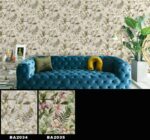 Miraz Wallpaper For Wall 3D- Wallpaper  Living Room Bed Room Wallpaper Leaf and floral Design Green Colour Wallpaper Roll Size 53cmx950cm=55square Ft In 1roll Under 749 Per Roll Pattern No-BA2035 - Image 3